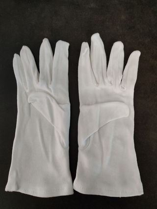 Guantes algodón blancos