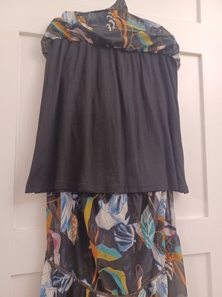 Falda larga estampada. Marca mbyM