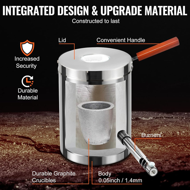 Kit di Forno Fusorio a Gas Propano Capienza 6kg Te