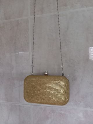Bolso dorado fiesta - bandolera
