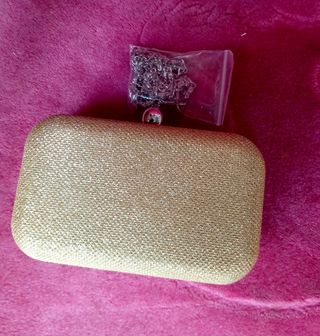 Bolso dorado fiesta - bandolera