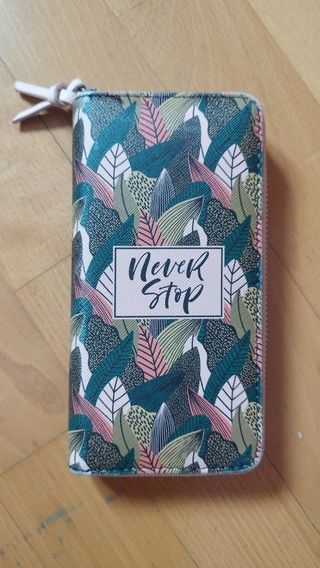 Cartera estampada - Bolsillo cremallera