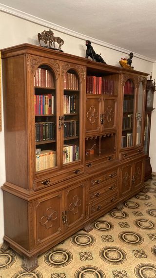 Mueble librería clásico madera