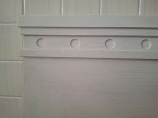 Cabezal cama blanco madera maciza