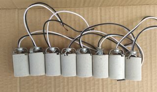 Suportes lâmpadas em Cerâmica- E14 e E27 - Novos