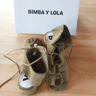 Sandalias Bimba y Lola-Ante Verde 39