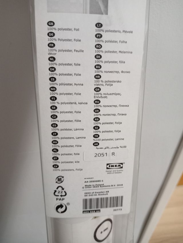 Cortina IKEA FRIDANS 80x150cm