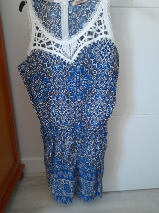 Mono verano FANGCHENG azul y blanco