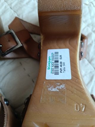 Sandalias Porronet tacón ancho y cuña