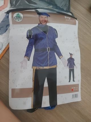 Disfraz Paje Guirca Azul - Talla L
