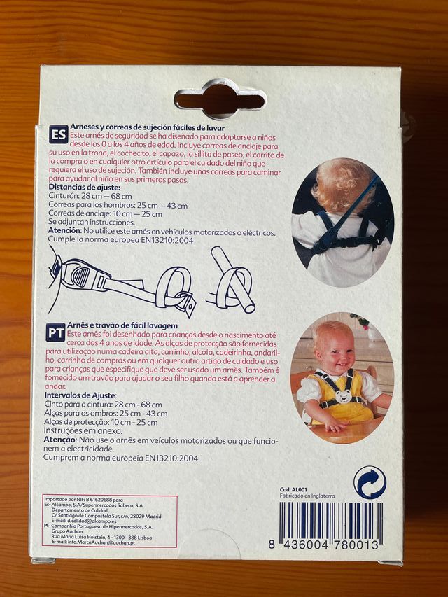 Arnés Auchan bebé 0-4 años