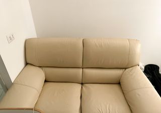 Divano pelle beige 2 posti