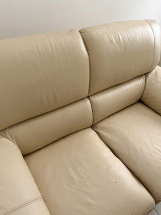 Divano pelle beige 2 posti