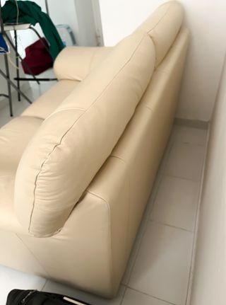 Divano pelle beige 2 posti