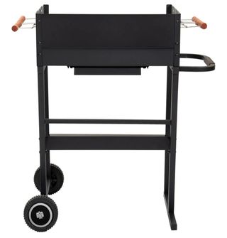 Barbacoa de metal negra