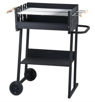 Barbacoa de metal negra