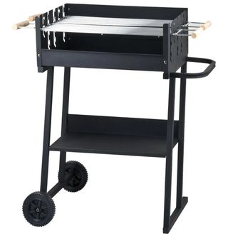 Barbacoa de metal negra