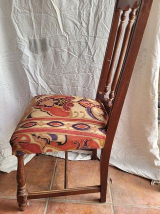 Silla madera vintage multicolor