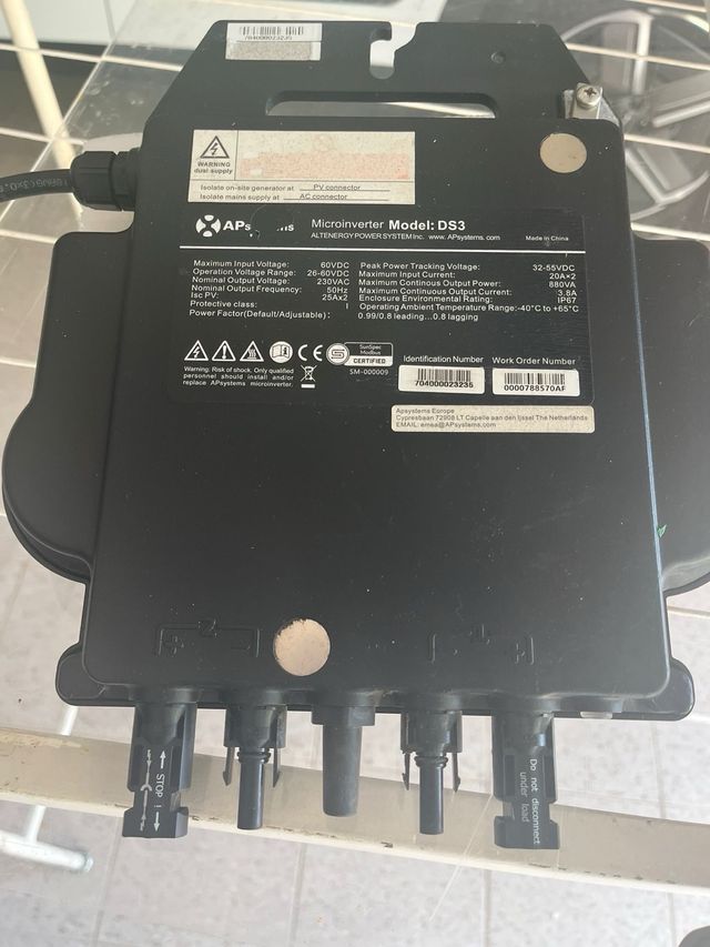 5 Microinversores APsystems DS3 + ECU