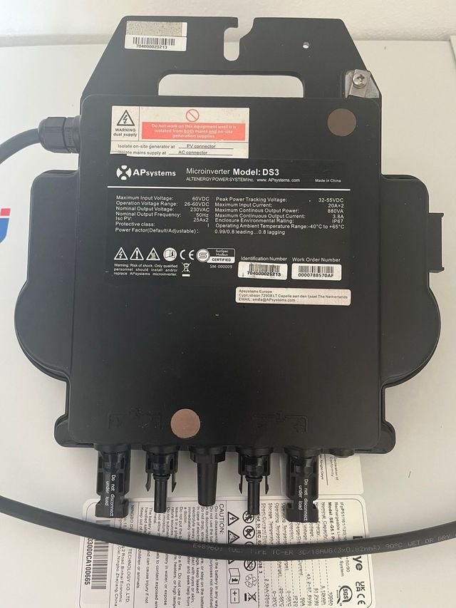 5 Microinversores APsystems DS3 + ECU