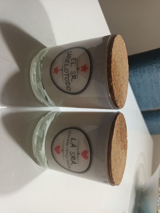 2 Velas Decorativas - El Sr. & La Sra.