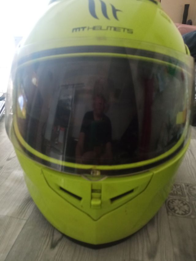 Casco moto MT verde Talla M