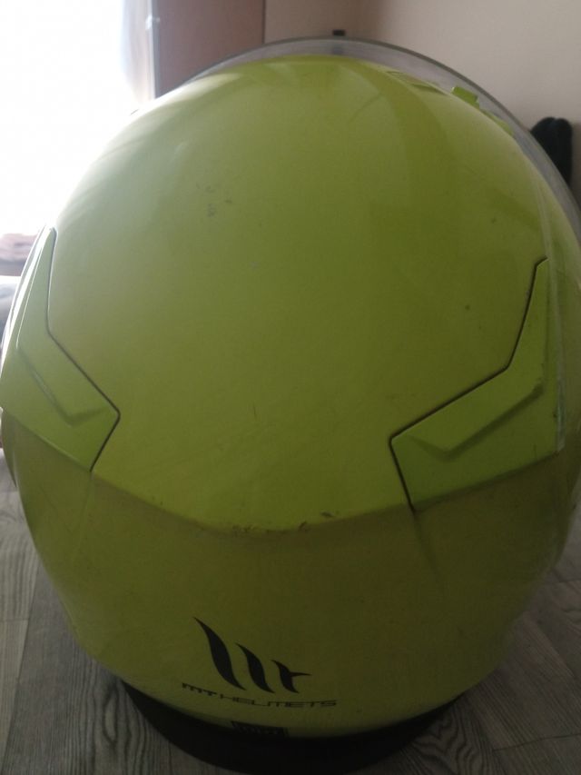 Casco moto MT verde Talla M