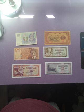 5 Billetes antiguos