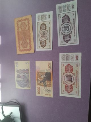 5 Billetes antiguos