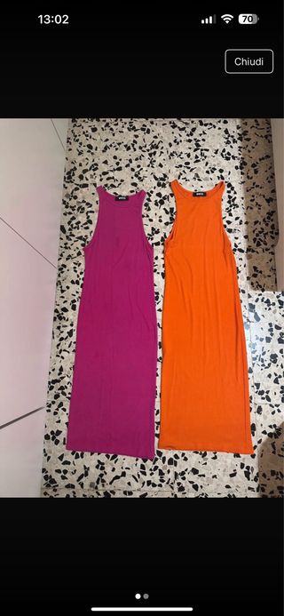 2 Vestiti Lunghi - Arancione e Rosa