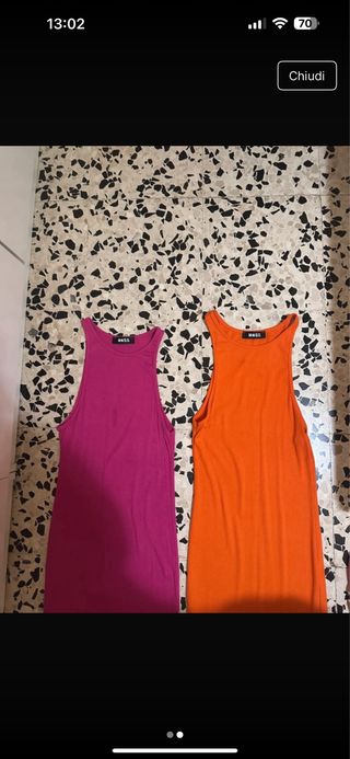 2 Vestiti Lunghi - Arancione e Rosa