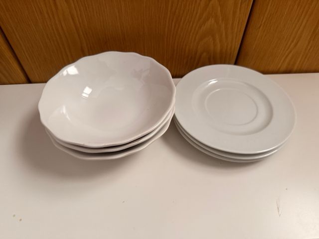 Vajilla porcelana: tazas y cuencos