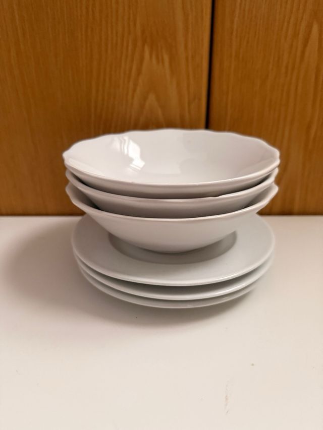 Vajilla porcelana: tazas y cuencos