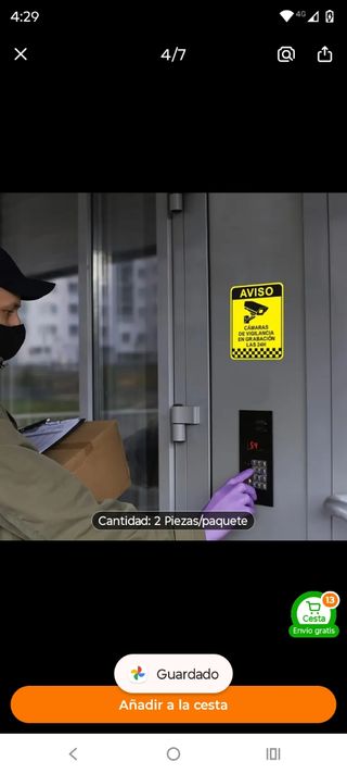 Cámara Seguridad Falsa + Pegatina