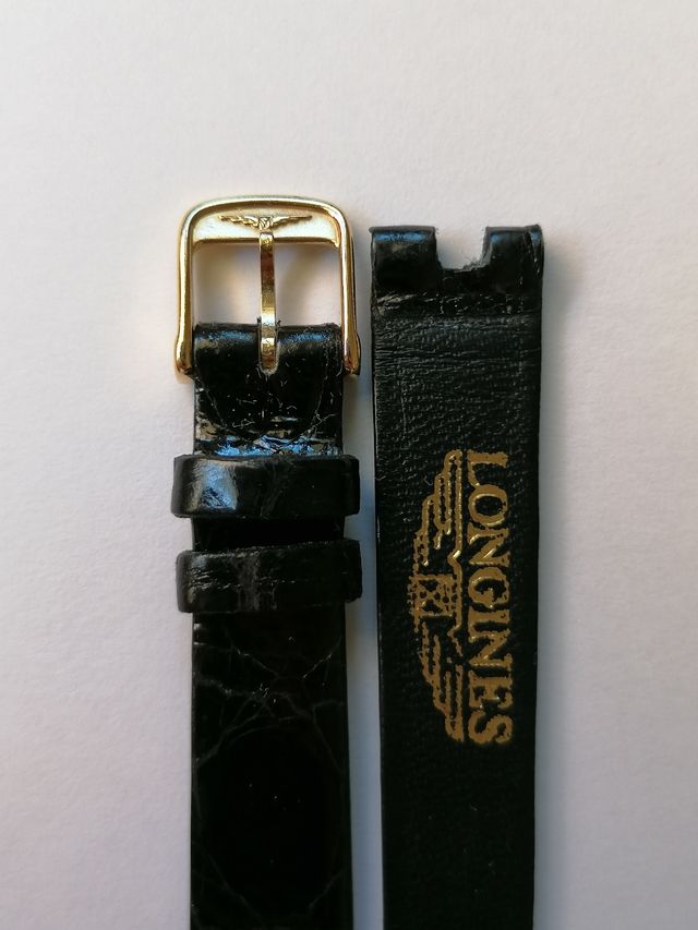 Correas Longines piel negra 12mm - 3uds