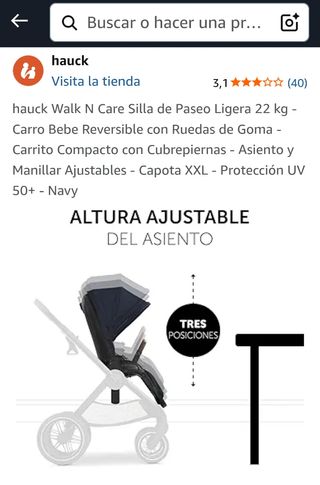 Silla Paseo Hauck Walk N Care Ligera