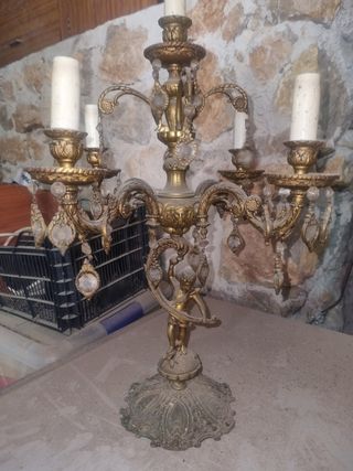 Lampara antigua candelabro