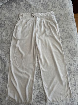 Pantalón lino beige - cómodo
