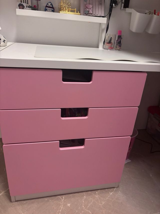 Litera infantil blanca de madera