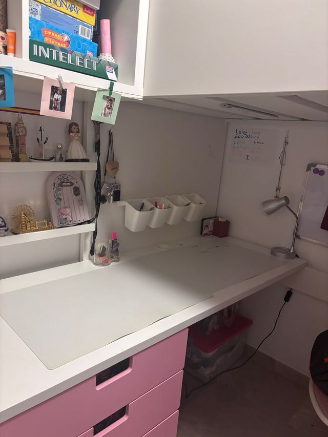 Litera infantil blanca de madera