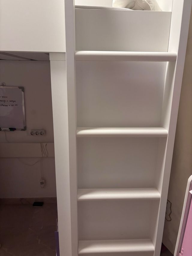 Litera infantil blanca de madera