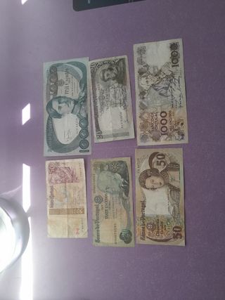 Billetes antiguos Portugal