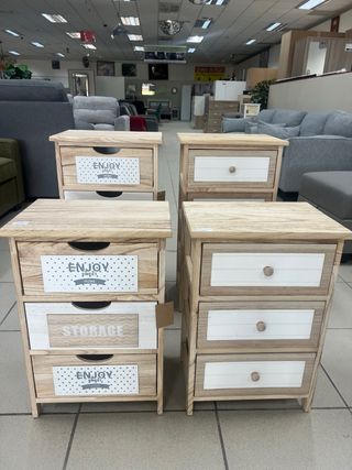 2 Cajoneras madera - Decorativas