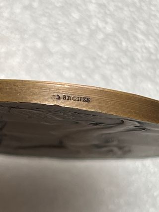 Medalla Art Nouveau francesa bronce 1904