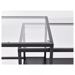Mesa nido IKEA - cristal y metal