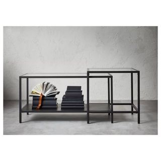 Mesa nido IKEA - cristal y metal