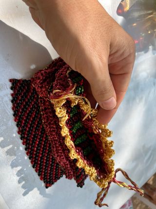 Borsa perline Veneziane - Rosso Verde