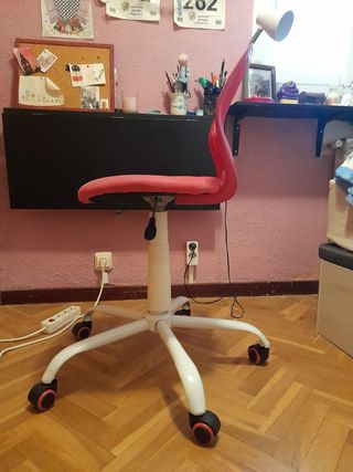 Silla escritorio giratoria rosa