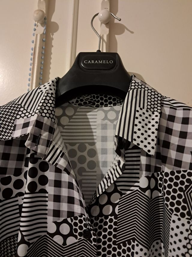 Vestido blanco y negro - veraniego