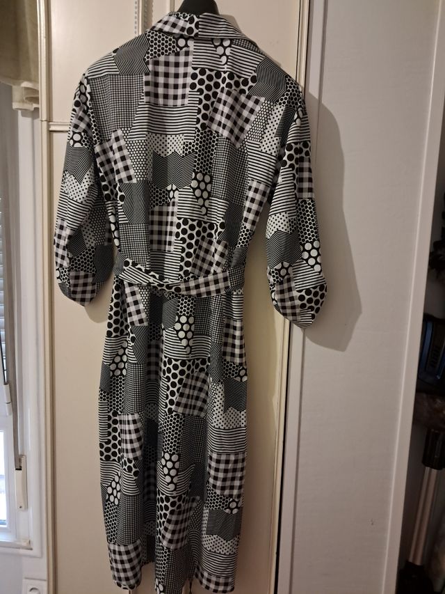 Vestido blanco y negro - veraniego